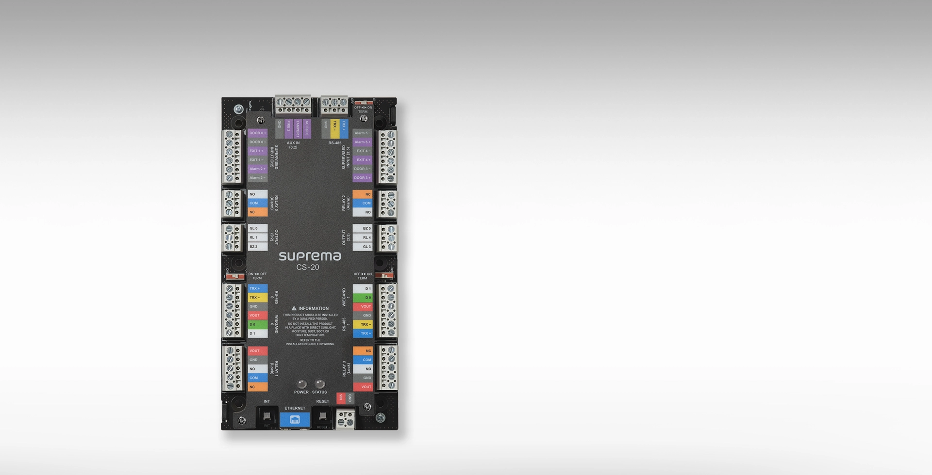 Suprema CoreStation 20 access controller on white background